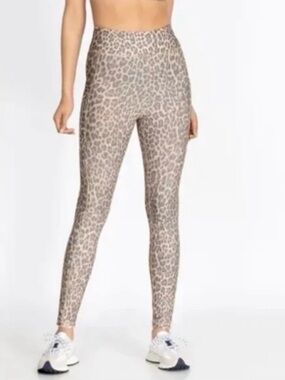 NEW Johnny Was CALME High-Waist Endurance Leopard Print Leggings W/ Pockets M